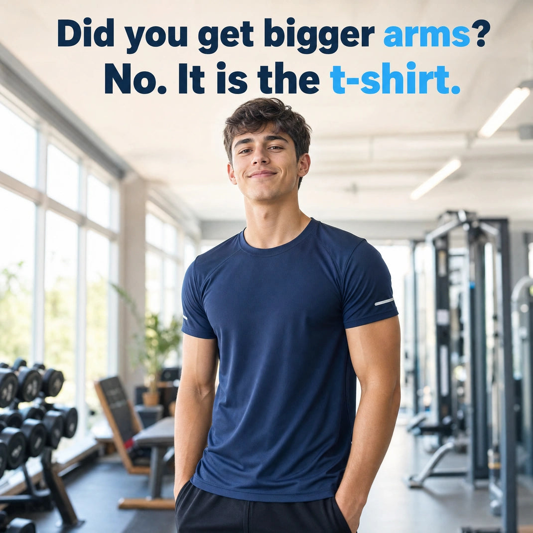 NorthFit Performance Tee worn at the gym