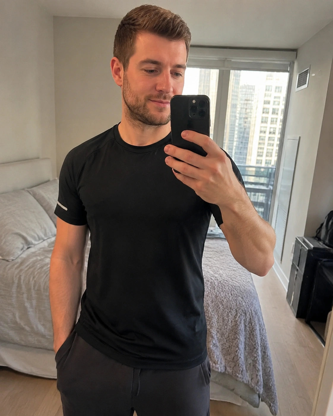 Chris T. wearing a NorthFit tee