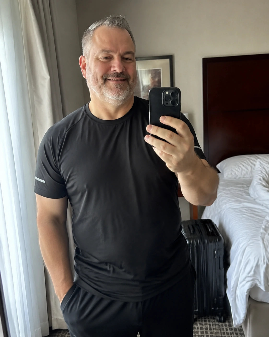 Paul R. wearing a NorthFit tee
